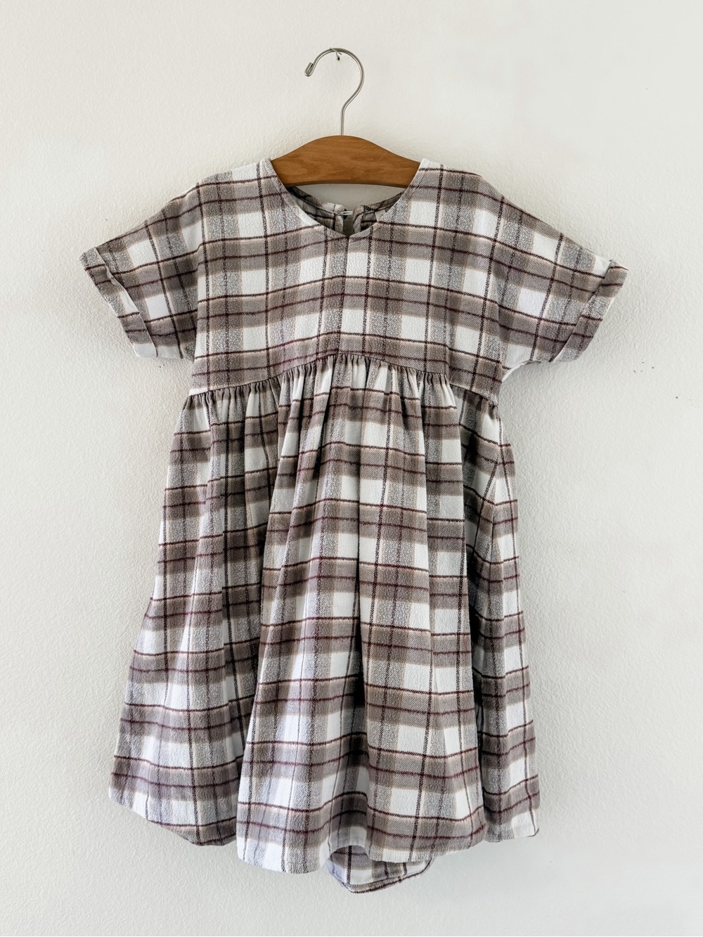 Rylee + Cru plaid flannel dress size 8-9 years